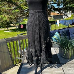 Farm Rio black lace skirt